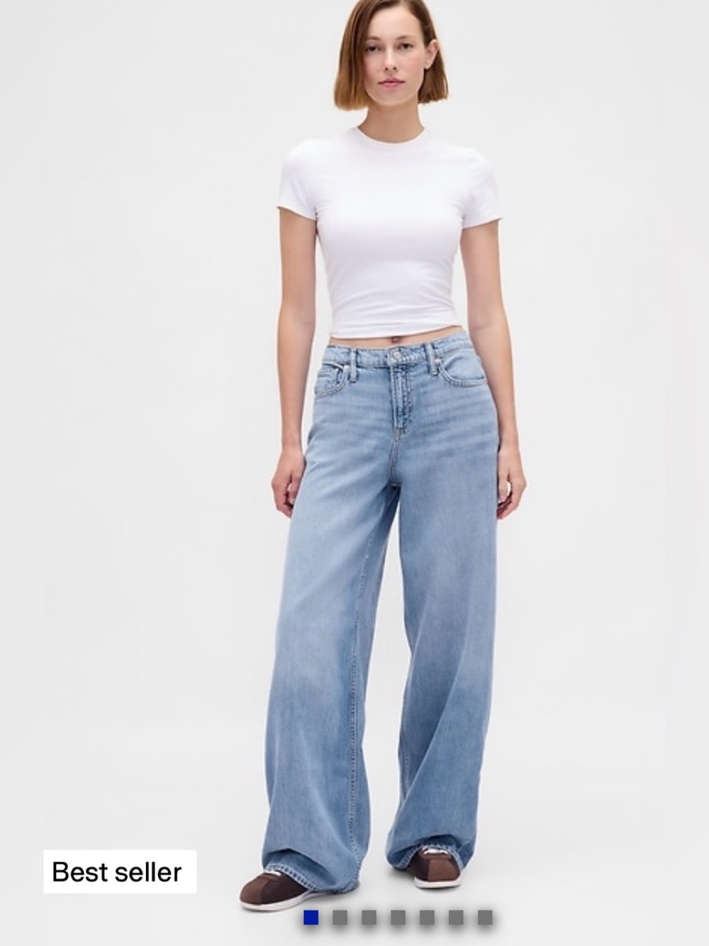NWT GAP Baggy Mid Rise 28 6P Ultra Soft Denim